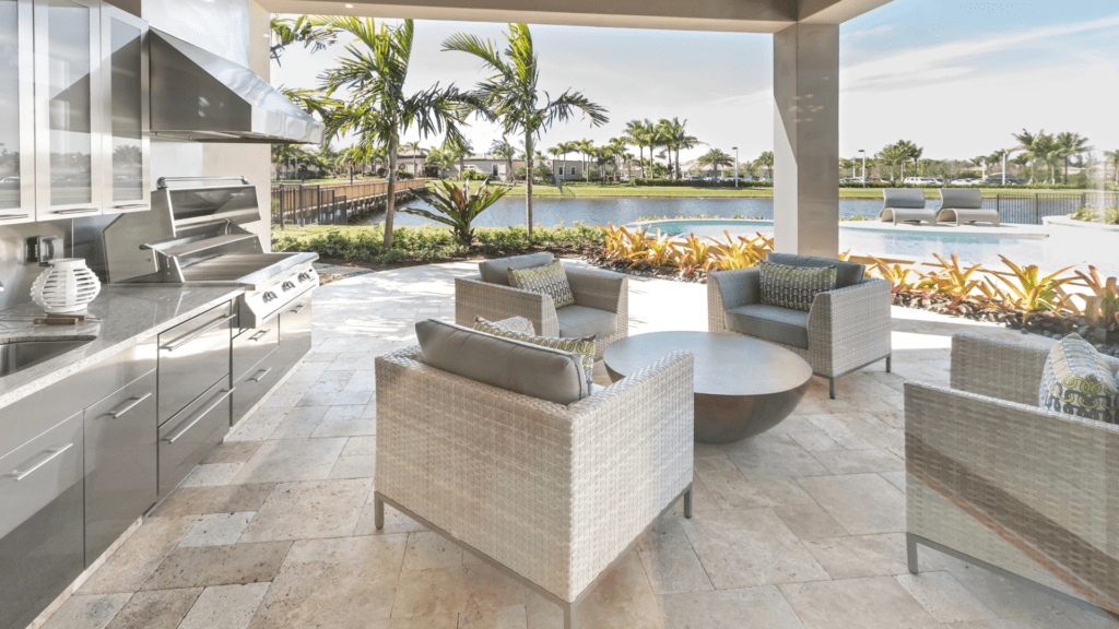 Stylish outdoor alfresco kitchen space in Perth
